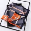 Dongdaemun Novo Cachecol de Cetim Imitação de Seda Polo Dot Feminino Estampado Simples de Alta Qualidade Estilo Preto e Branco Cachecol Quadrado Fino