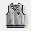 Suéter Infantil al por Mayor 2026 Nueva Colección de Otoño Chaleco Tejido para Niños Suéter Personalizado con Insignia de Bebé Dropshipping