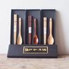 Cuchara de madera de estilo japonés, palillos de madera, juego de regalo de dos piezas para niños
