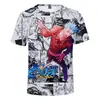 2019 Transfronterizo Japonés Nanatsu No Taizai Siete Pecados Camisetas de Manga Corta con Impresión Digital 3D para Hombres y Mujeres Verano
