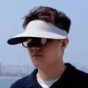 Sombrero de Sol de Verano para Mujer con Parte Superior Abierta, Sombrero Visera Solar Integrado sin Costuras, Sombrero de Sol 2025 con Ala Ancha, Estilo Delgado de Sensación de Hielo