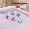 Joias de liga para unhas cor dopamina adesivo estrela de cinco pontas estrela do amor flor diamante acessórios decorações de unhas