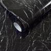 Calcomanías negras impermeables transfronterizas papel tapiz autoadhesivo sombreado opaco grano de madera decorativo puerta de vitrina de vidrio muebles pegatinas de renovación