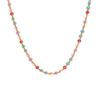 Moda europea y americana temperamento pequeño fresco red de moda collar acero inoxidable chapado en oro de 18 quilates color personalidad cadena de cuentas de gota de aceite mujer