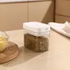 Pote Selado para Pet de Abertura Fácil Pote para Armazenamento de Alimentos na Geladeira Pote de Plástico Transparente para Armazenamento de Grãos e Lanches Selado e Conserva Fresca