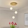 Chandelier de escada duplex de villa de hotel nórdico, moderno, simples, cornija giratória, oco, para bar duplex, sala de jantar