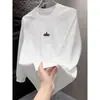 Nueva sudadera de otoño para hombre con cuello redondo y mangas largas, moderna y versátil, camiseta básica deportiva casual, moderna y elegante para hombres