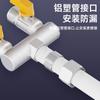 Válvula de tres vías para gas natural de cobre con interruptor, conector especial para manguera de gas, válvula de bola de 4 puntos para uso doméstico.