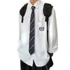 Camisa Branca de Manga Longa para Homem, Estilo College Japonês, Fresca e Simples, Solta na Moda, Uniforme Dk da Turma
