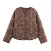 Para Comercio Exterior Transfronterizo Europeo y Americano Ropa de Mujer Aliexpress Más Vendido Moda Otoño Chaqueta Acolchada Bordada Recubierta de Manga Larga