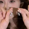 Pendientes de Corazón Doble Flujo Estrella Hueca, Pendientes Abiertos de Circonita Estilo Ins, Colgantes de Oreja de Diseño de Nicho de Alta Gama