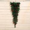 Decoración navideña Hongyu árbol invertido PVC manchado con agujas de pino blanco decoración de frutos rojos colgante fabricantes venta al por mayor