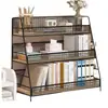 Estantería pequeña para escritorio de dormitorio Estante de almacenamiento de escritorio para oficina Organizador de libros y documentos multicapa