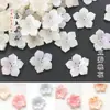 5 piezas 28 mm Agujero Central 3D Cinco Pétalos Flor de Durazno Alta Calidad Flor de Acetato DIY Estilo Antiguo Material para Hacer Pasador de Pelo Tocado