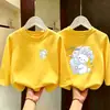 Camiseta de manga larga 100% algodón para niña, nuevo modelo 2026, camiseta básica de cuello redondo para niños mayores, top casual, ropa interior casual para bebé