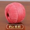 No. 6 Hilo de Encaje de Algodón y Lino Hilo Mediano y Fino Tejido a Mano DIY Accesorios para Bolsas de Muñecas Lana para Suéter Bola de Lana Hilo de Crochet de Verano