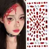 Pegatinas de purpurina para la cara de Halloween, maquillaje de cosplay, maquillaje de fiesta, tatuajes temporales, disfraz de Halloween, diseño exquisito, pegatinas para la cara para mujeres