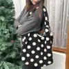 410263 2026 Nueva Linda Bolsa de Peluche de Lunares para Mujer, Bolso Cubo de Lunares Moderno y Sencillo, Bolso Chaleco
