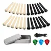 Kit de pregos para cordas de guitarra caixa de ferro kit removedor de pregos kit de palhetas de celuloide