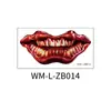 Halloween boca tatuagem adesivos novo comércio exterior em estoque cross-border adesivos de feridas festa horror decoração facial labial