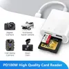 Accesorio para teléfono móvil lector de tarjetas tres en uno adecuado para Oppo TF tarjeta de memoria SD adaptador lector de tarjetas tres en uno de carga rápida