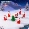 Paisaje en miniatura, adorables figuras de Santa Claus, bonitas decoraciones de bola de nieve, adornos para hacer tú mismo, accesorios para colgar, piezas decorativas pequeñas