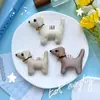Tecido Xadrez Coreano Cor Pura Sino Cachorro Acessórios de Joias DIY Broche Clipe de Bico de Pato Chaveiro Acessórios para Roupas Sapatos