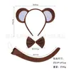Diadema de Cabeza de Mono Pequeño para Niños de Mascarada Accesorios para Escena y Drama Diadema de Hermano Mono Adorno de Cabeza de Animal para Halloween