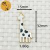 Girafa tricolor DIY Acessórios de joias coreanas Pingente único Ponto de suspensão Animal de desenho animado Elástico Cabeça de pingente pequena Corda de pingente
