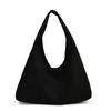 Bolsa Grande Fosca Retrô Feminina 2025 Nova Outono e Inverno Grande Capacidade Bolsa de Ombro Maillard Trabalho Deslocamento Bolsa Tote