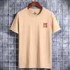 Camiseta de manga curta com gola redonda masculina verão nova casual coreana moda solta algodão meia manga camiseta top para estudantes