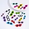 Óculos Criativos de Moda Simulados Pingente de Resina Acessórios de Joias Artesanais DIY Colar Bolsa Chaveiro Pingente Decorativo
