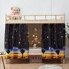 Cortina Gruesa Blackout para Cama de Litera Superior de Dormitorio, Cortina para Litera de Estudiante Universitario, Cortina para Cubrir Debajo de la Mesa