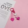 Ins Cor Fresca Pequena Amor Pingente coreano Macron Pêssego Contas Chaveiro Headset Bag Ornamentos Suspensos
