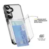 Porta Cartões Junfan para Samsung S25ULTRA Simples S23ULTRA Transparente S22 Cartão S24PLUS