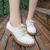 Zapatos de cuero negro para mujer verano 2022 nuevos tacón grueso tacón medio punta redonda zapatos de una sola capa estilo coreano versátil estilo británico zapatos de mujer para estudiantes