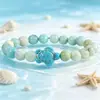 Artículo Popular Transfronterizo: Pulsera elástica de Tortuga, Elefante, Tiburón con Cuentas de Piedra Natural Pulsera de Piedra Animal