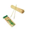 Fabricante de brochetas para barbacoa, ayuda para ensartar carne, cubo completo de brochetas de bambú, palillos, palillos de cóctel de madera creativos, brochetas para una distribución uniforme de la carne