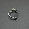Piercing para Lábio Espiral em Forma de S de Aço Titânio, Joia de Piercing Simples e Estilosa, Tarraxa para Orelha/Anel para Lábio Antidescoloração