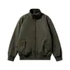 Chaqueta Htn de Algodón Puro con Cuello Alto para Hombre 2026 Primavera y Otoño Ropa de Trabajo Abrigo Engrosado con Forro de Forro Polar para Hombres de Mediana Edad y Mayores