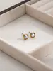 Brincos de Bola com Laço Novos Estilo Ins Europeu e Americano para Mulheres, Design de Alto Padrão, Brincos Modernos, Simples e Versáteis