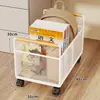 Mochila Caixa de Armazenamento de Livros Caixa de Livros para Mesa de Sala de Aula de Estudante Recipiente com Rodas Cesta de Artefatos para Livros Debaixo da Mesa do Dormitório
