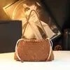 Bolso de Axila Mate Vintage 2026 Nuevo Bolso de Hombro Tejido Cuero Genuino Simple para Mujer con Cordón Versátil Bolso Cesta