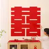 Pegatinas de palabras felices para juego de decoración de habitación de bodas, colección completa de suministros para bodas, decoraciones creativas románticas para ventanas de tela no tejida