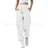 Amazon 2023 Pantalones Deportivos Sueltos de Cintura Alta para Mujer a Cuadros Cintura Alta sin Cordón Pantalones Casuales tipo Suéter con Bolsillos