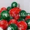 Decoración transfronteriza paquete de globos navideños de 10 pulgadas Rojo verde metálico dorado impreso látex diseño de escena de fiesta