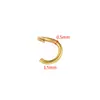 Anillo Abierto Cerrado de Anillo Único de Anillo de Conexión Abierto Aro de Salto Pequeño Anillos de Acero Inoxidable Electrochapado al Vacío Oro 18K Accesorios para Joyería DIY