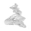 Anillo de Apertura de la Suerte Dragón y Fénix Plata 925 Enchapada Retro Étnico Tótem Tiranosaurio Dragón Fénix Anillo Volador