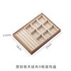 Caja de Almacenamiento de Joyería de Madera Maciza de Nogal Negro Gran Capacidad Caja para Pendientes, Collares, Joyería Caja Decorativa Pequeña Cabello Recto de Fábrica