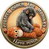 Transfronteiriça Nova Eu Amo Soco Proteção Soco Macaco Macaco Moeda Comemorativa